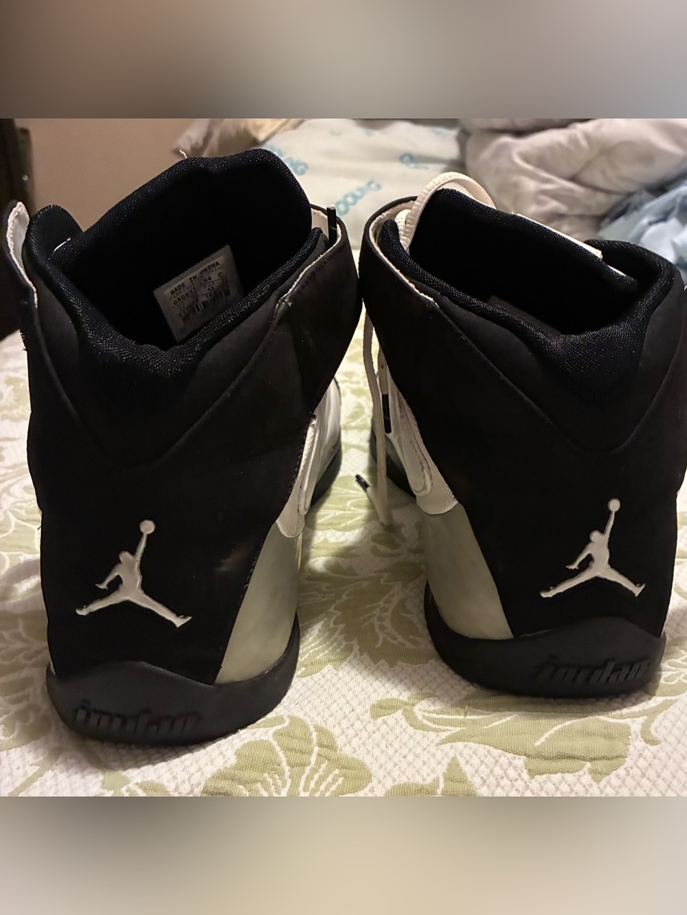 Nike Jordan Men's Black and White Athletic Shoes